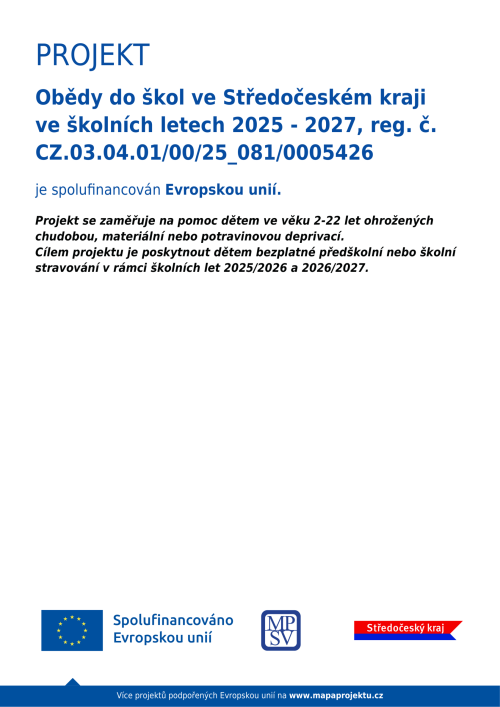 Obědy do škol Obědy do škol